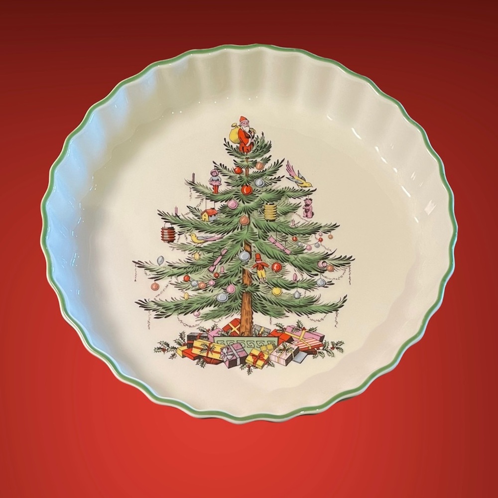 ❌SOLD❌ Vintage Spode Christmas Tree Quiche/Pie/Flan Baking Dish